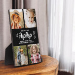 We Love You PopPop Grandpa Photo Collage Plaque<br><div class="desc">The PopPop We Love You Heart Modern Photo Collage Plaque is a touching and personalised gift that showcases your love for your grandfather. This beautifully designed plaque features a heart-shaped photo collage, allowing you to add your favourite family pictures in a modern and stylish layout. The heartfelt "We Love You,...</div>