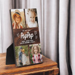 We Love You PopPop Rustic Wood Photo Collage Plaque<br><div class="desc">The PopPop We Love You Heart Modern Photo Collage Plaque is a touching and personalised gift that showcases your love for your grandfather. This beautifully designed plaque features a heart-shaped photo collage, allowing you to add your favourite family pictures in a modern and stylish layout. The heartfelt "We Love You,...</div>