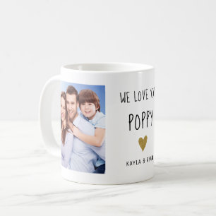 We Love You Poppy 3 Photo Collage Grandpa  Coffee Mug