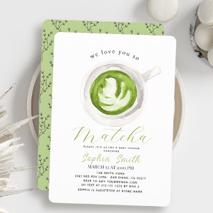 We Love You So Matcha Baby Shower Invitation