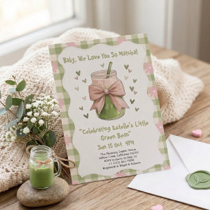 We Love You So Matcha Girl Baby Shower Invitation