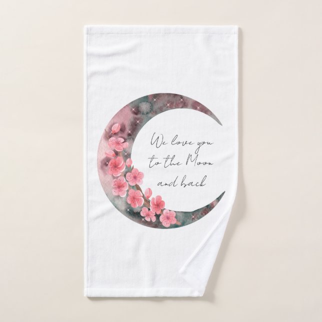 We Love You To The Moon And Back Hand Towel (Hand Towel)