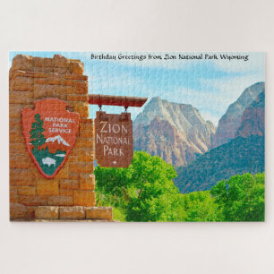 We love Zion National Park Wyoming. Jigsaw Puzzle