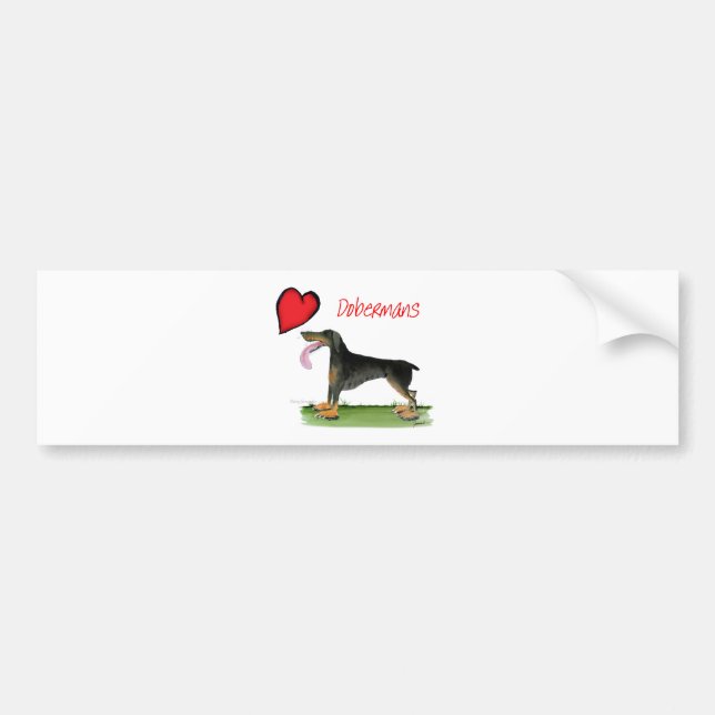 we luv dobermans from Tony Fernandes Bumper Sticker (Front)