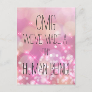 We' made a tiny human - Fun Birth Announcement Postcard