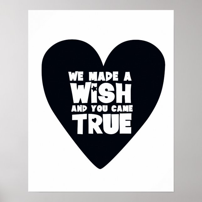 WE MADE A WISH Nursery Poster (Front)
