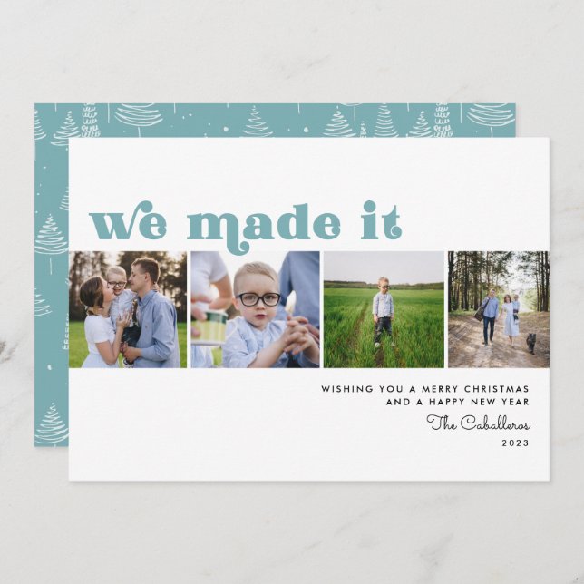 We Made It | Holiday New Years Photo Card (Front/Back)