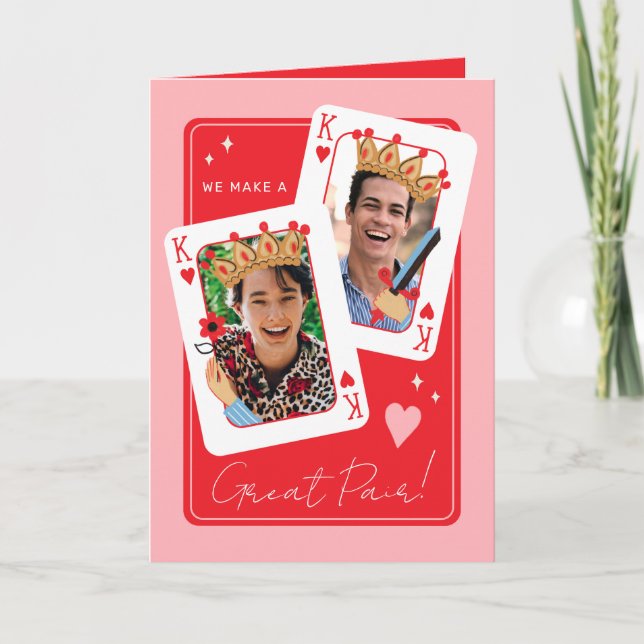 We make a great pair homo photo valentines day card (Front)