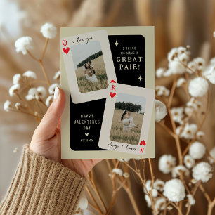 We Make A Great Pair King/Queen Photo Valentines  Holiday Card