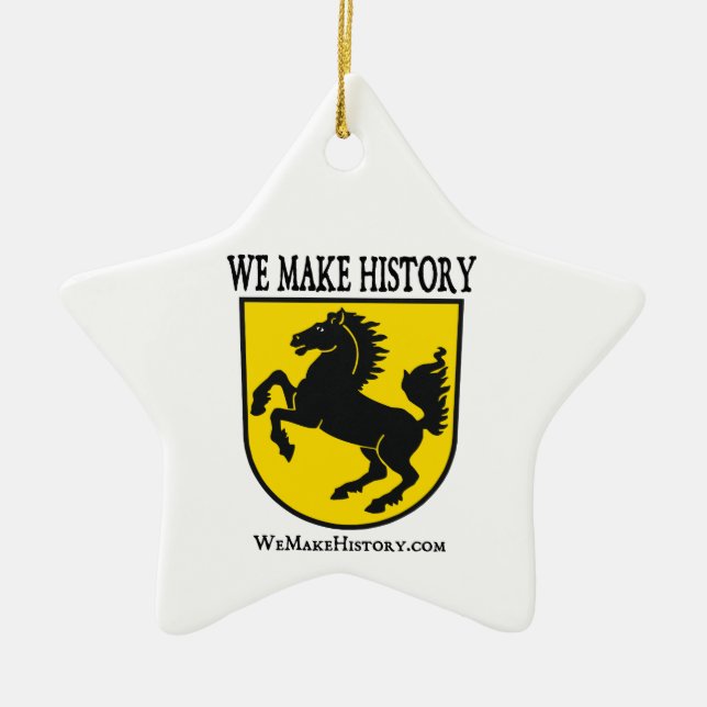 We Make History Ceramic Tree Decoration (Front)