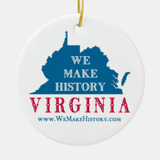 We Make History Virginia Ceramic Tree Decoration
