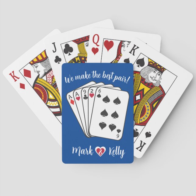 "We Make the Best Pair!" Customisable Playing Cards (Back)