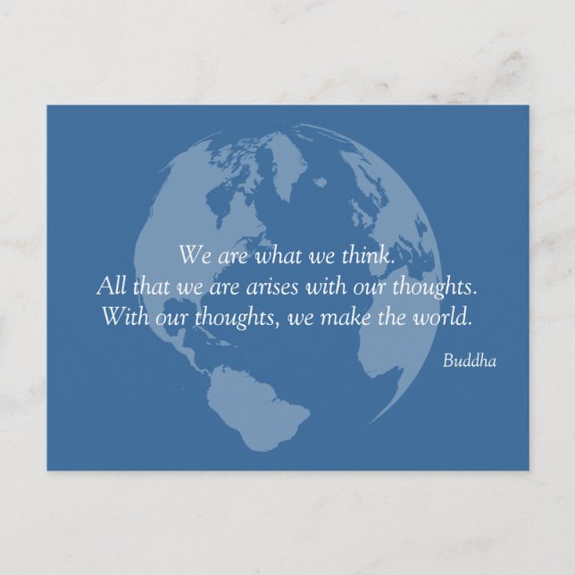 We Make the World Buddha Quote Postcards (Front)