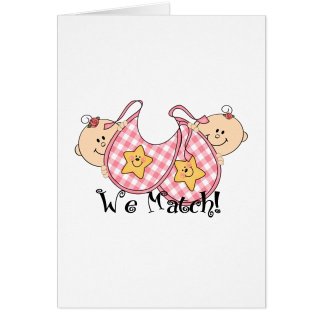 We Match Peeking Twins with Bibs 2 Girls (Front)