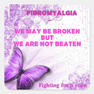 We may be broken but we're not beaten sticker