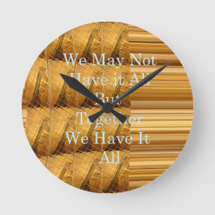 We may not have it all Giraffe Safari  Hakuna Mata Round Clock