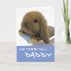 We Miss You Daddy Card - Blue