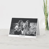 We Miss You Minimalist Personalised Photo Blank