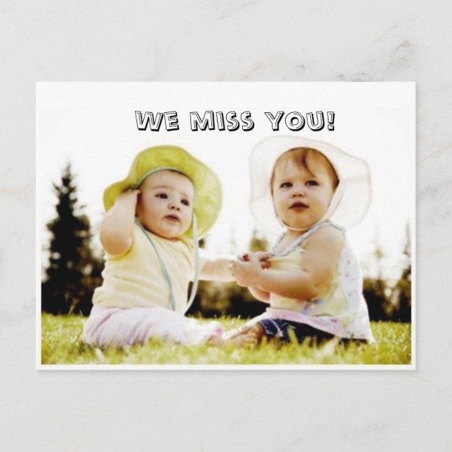 We miss you! postcard (Front)