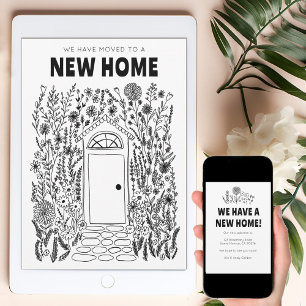 We Moved Address Change Garden Door Digital Card