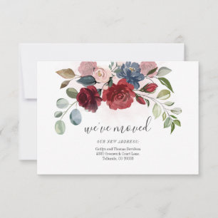 We Moved Address Watercolor Moving Announcement