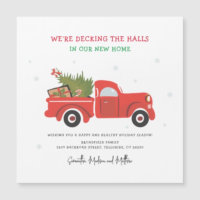 We Moved Christmas Moving Announcement (Front)