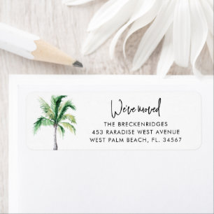 We Moved Coastal Palm Tree Script Return Address