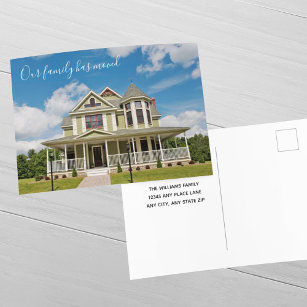 We Moved Custom House Photograph Address Change Postcard
