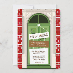 We Moved Door Sign Brick Wall Custom New Home Announcement