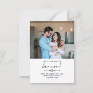 We  Moved Family Photo Moving Announcement