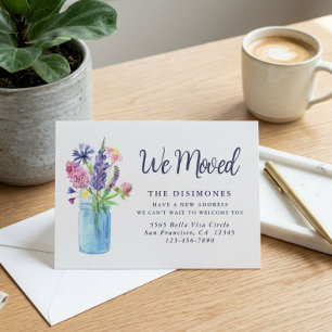 We Moved Floral New Address Moving Announcement