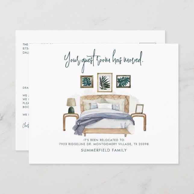 We Moved Handwritten Script Moving Announcement (Front/Back)