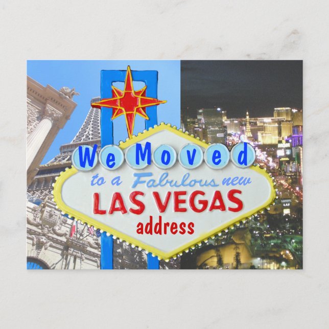 We Moved New Address Las Vegas Announcement Postcard (Front)