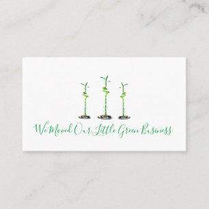 We Moved New Business Address Lucky Bamboo Business Card