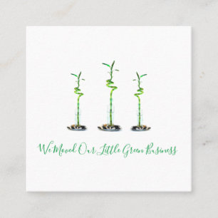 We Moved New Business Address Lucky Bamboo Square Business Card