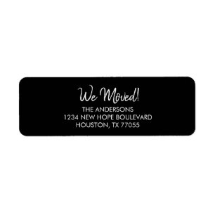 We Moved Return Address Labels Black