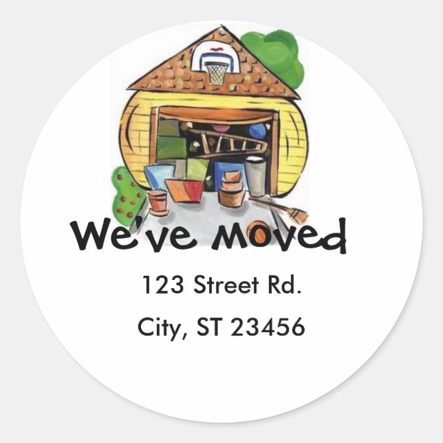We Moved sticker large (Front)