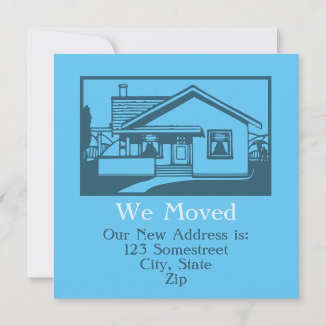 We Moved to a Bungalow Announcement (Front)