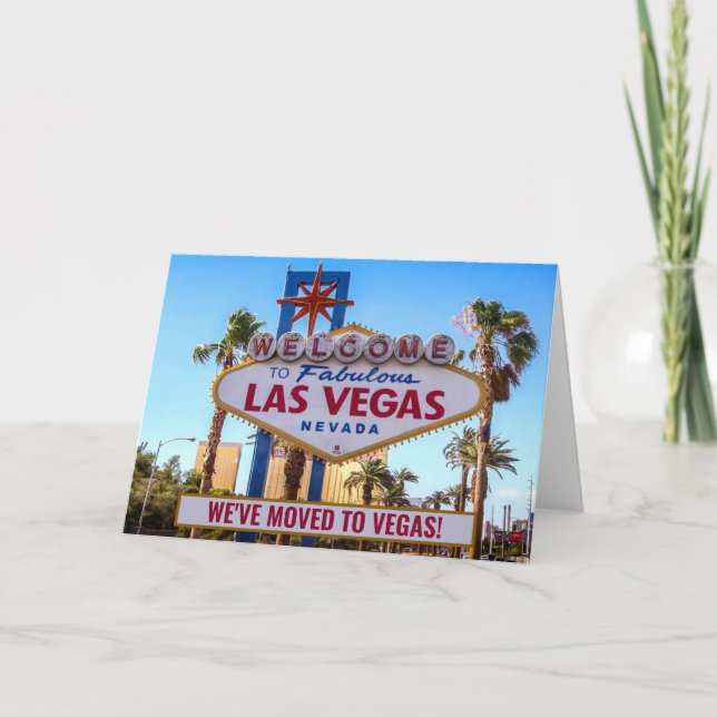 We Moved to Las Vegas New Address Card (Front)