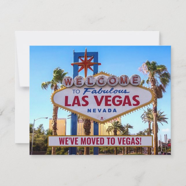 We Moved to Las Vegas New Home Announcement (Front)