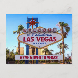We Moved to Las Vegas New Home Announcement Postcard