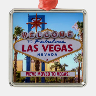 We Moved to Las Vegas New Home Metal Tree Decoration