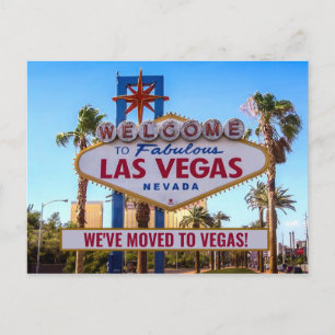 We Moved to Las Vegas New Home Postcard