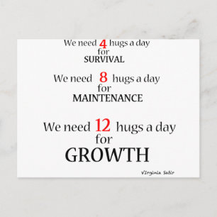 We need hugs... postcard