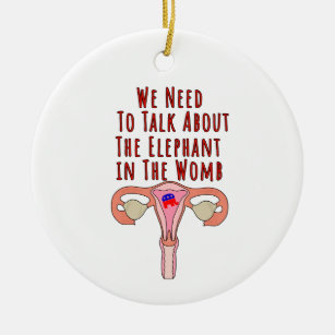 We Need to Talk About The Elephant In The Womb Ceramic Tree Decoration