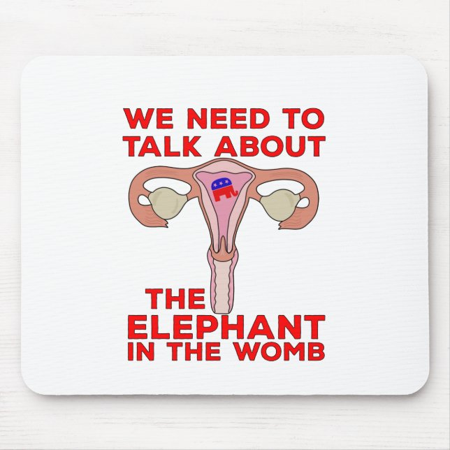 We Need to Talk About The Elephant In The Womb Mouse Mat (Front)