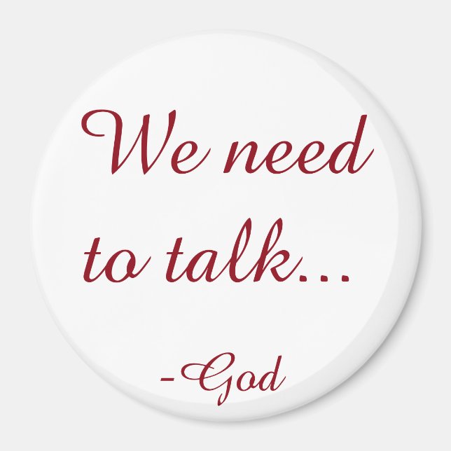 We need to talk GOD Magnet (Front)