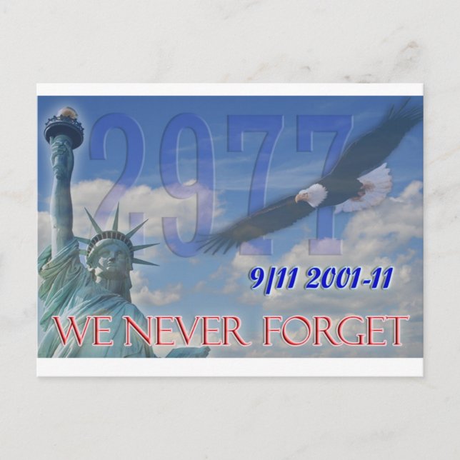 We never forget postcard 10th anniversary 9/11 (Front)