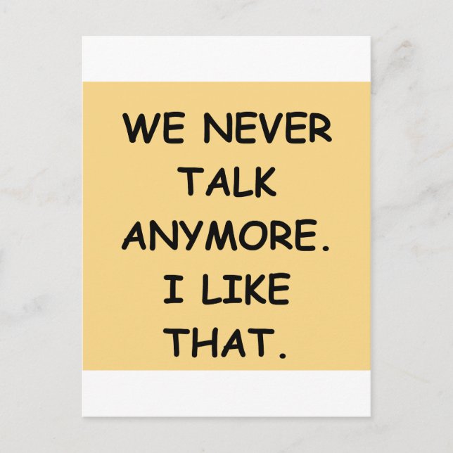 we never talk postcard (Front)