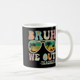 We Out Groovy Retro Teachers Happy Last Day Of Sch Coffee Mug